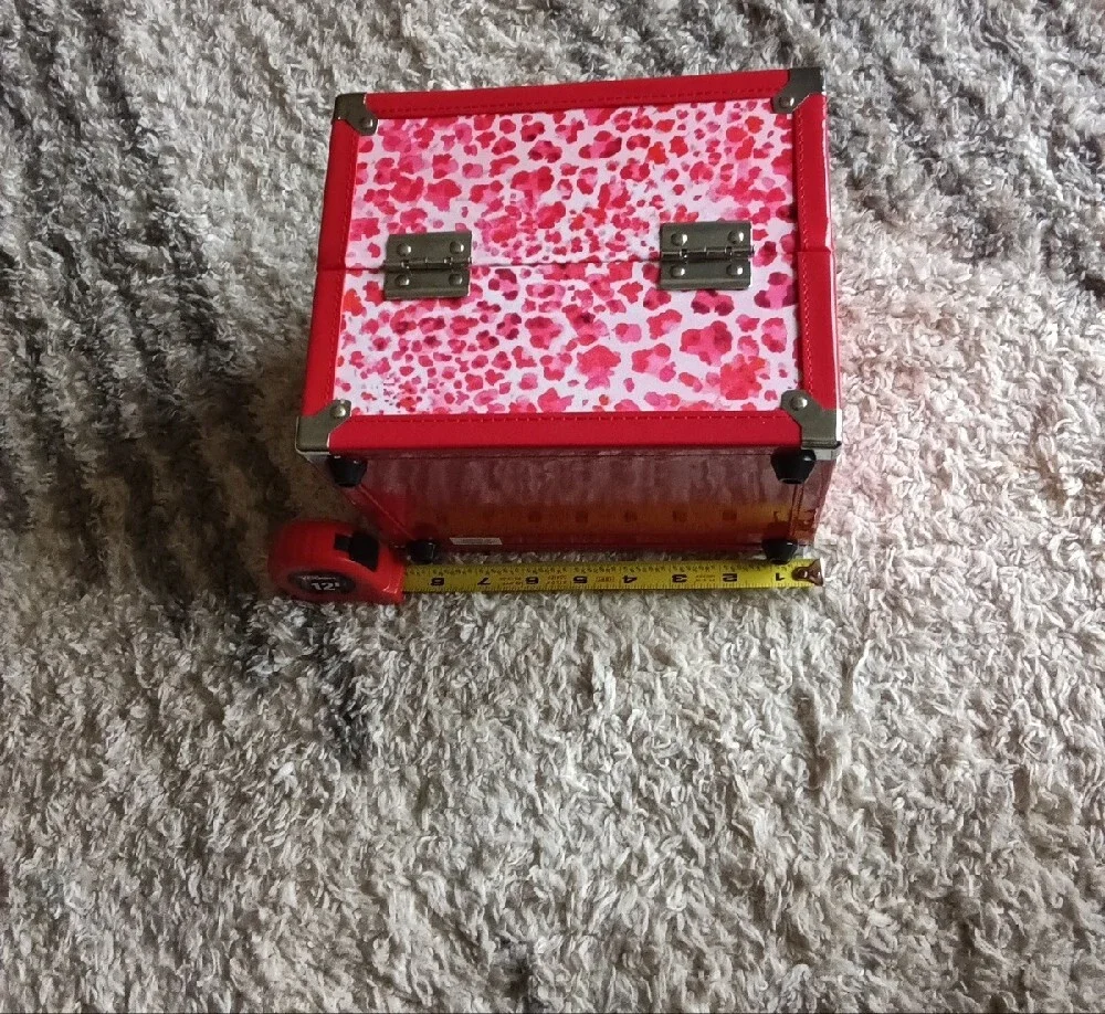 Caboodles NWOT Pink Leopard Print Jewelry Case with Silver Hardware